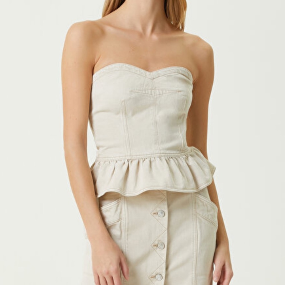 Isabel Marant Etoile Solizinia Denim Bustier